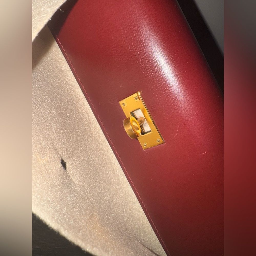 Hermes Kelly 32 Box Leather Rouge H Sellier Vintage - Picture 11 of 16